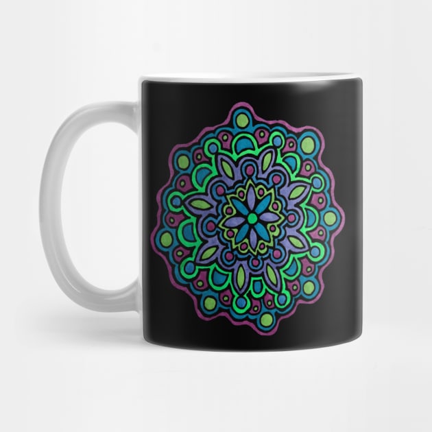 Three Color Mandala (Blue, Purple & Green) by gorff